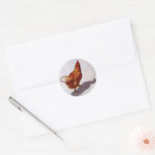 STICKER ROND POULET DANS LE PASTEL D'HUILE (Enveloppe)