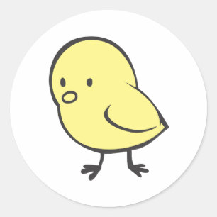 Sticker Rond Poulet de bébé
