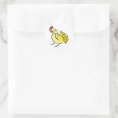 Sticker Rond Poulet de chasse (Sac)