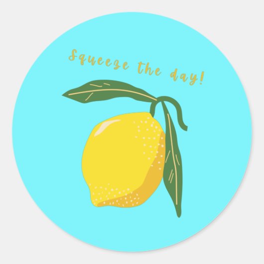 Sticker Rond Poulet de citron du jour (Devant)