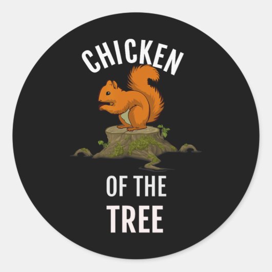 Sticker Rond Poulet De L'Arbre (Devant)