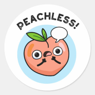 Sticker Rond Poulet De Pêche Fruit Sans Perche