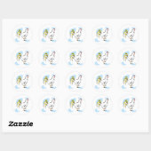 Sticker Rond Poulet de poulet chelly (Feuille)