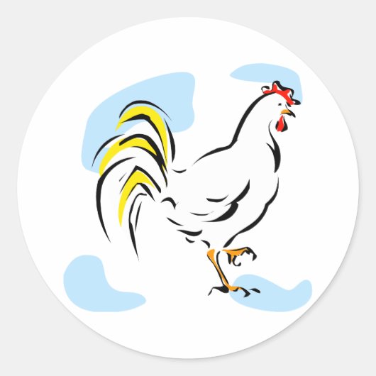 Sticker Rond Poulet de poulet chelly (Devant)