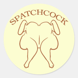 Sticker Rond Poulet de Spatchcock