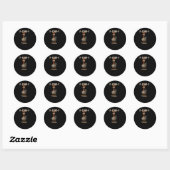Sticker Rond Poulet F-Caw-F Rétro Classique (Feuille)