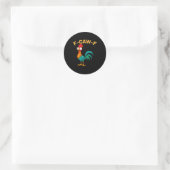 Sticker Rond Poulet Fcawf drôle F-caw-f Poulet Fcawf  (Sac)