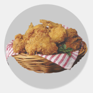 Sticker Rond Poulet frit