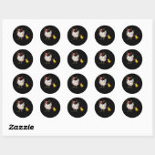 Sticker Rond Poulet Noël Teinder Reindeer lumières de Noël (Feuille)
