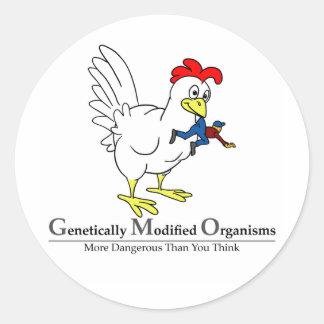 Sticker Rond poulet OGM