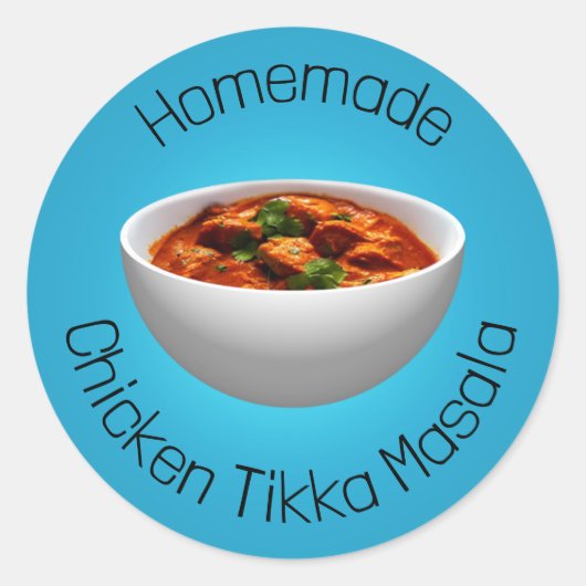 Sticker Rond Poulet Tikka Masala (Devant)