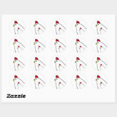 Sticker Rond Poulets (Feuille)