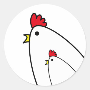 Sticker Rond Poulets