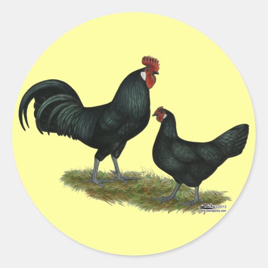 Sticker Rond Poulets Augsburger (Devant)