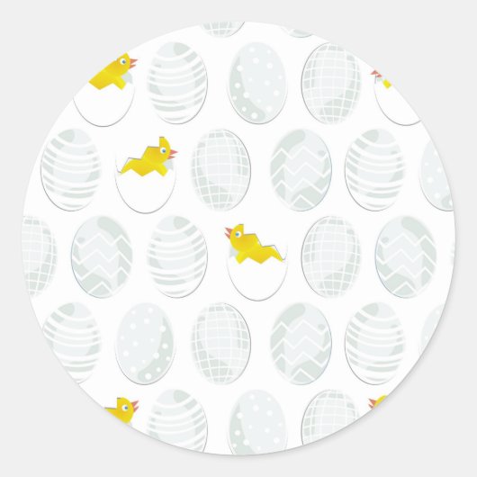 Sticker Rond poulets de pâques (Devant)