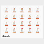 Sticker Rond Poulets de printemps (Feuille)