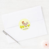 Sticker Rond Poulets et poulets Animés (Enveloppe)