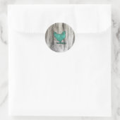 Sticker Rond Poulets rustiques (bleu) (Sac)