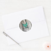 Sticker Rond Poulets rustiques (bleu) (Enveloppe)