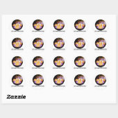 Sticker Rond Poulets spatiaux (Feuille)