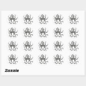 Sticker Rond poulpe (Feuille)