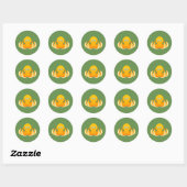 Sticker Rond poulpe (Feuille)