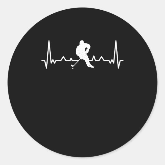 Sticker Rond pouls de hockey sur glace (Devant)