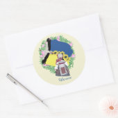 Sticker Rond Poupée folklorique ukrainienne, amulet de poupée. (Enveloppe)