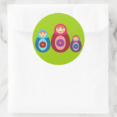 Sticker Rond Poupées de Matryoshka (Sac)