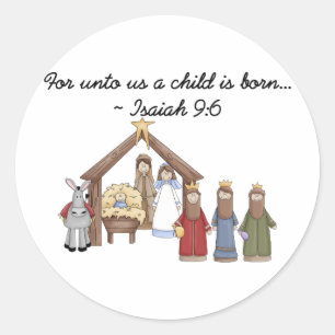 Sticker Rond Pour à nous un enfant est né