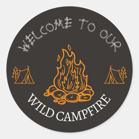 Sticker rond pour aventures de feux rouges noirs e (Devant)