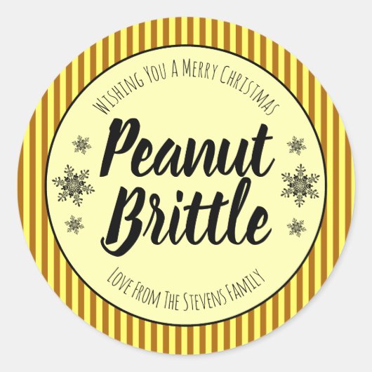 Sticker Rond Pour Christmas Peanut Brittle (Devant)