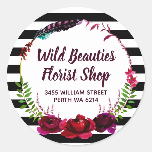 Sticker Rond Pour fleuriste (Devant)