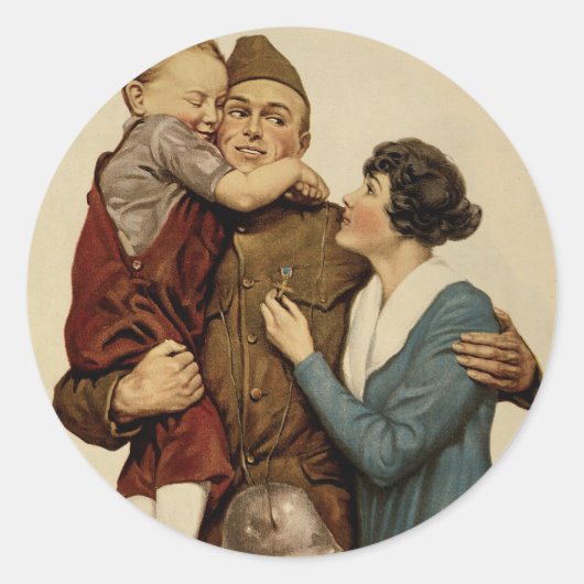 Sticker Rond Pour la maison et le pays (Devant)