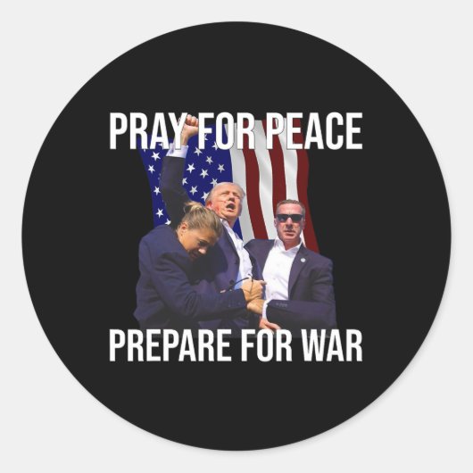 Sticker Rond Pour la paix (Devant)