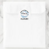 Sticker Rond Pour la séchage Cloud amusant plume météorologique (Sac)