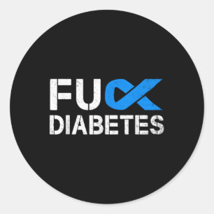 Sticker Rond Pour la sensibilisation au diabète Ruban Type 1 Un