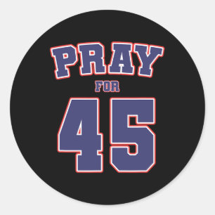 Sticker Rond Pour le 45 président Trump 2020 Patriotic American