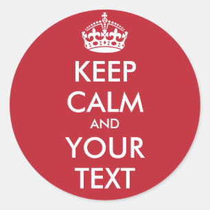 Sticker rond pour le calme - texte personnalisé