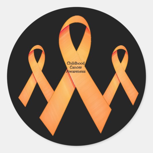 Sticker rond pour le cancer de l'enfant (Devant)
