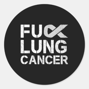 Sticker Rond Pour le Mois de sensibilisation au cancer du poumo