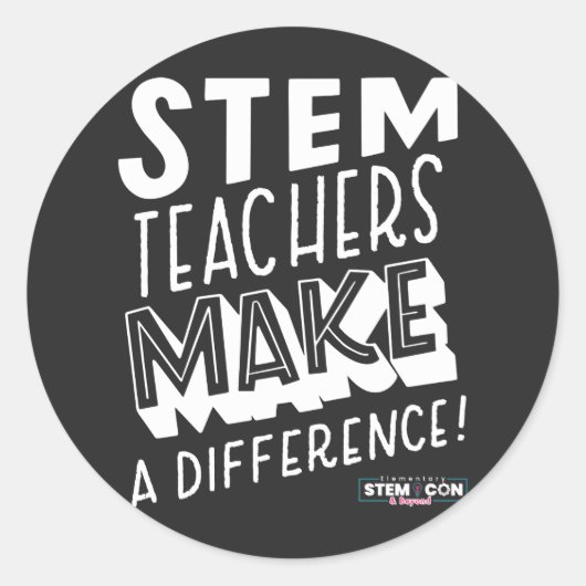 Sticker rond pour les professeurs de STEM (Devant)
