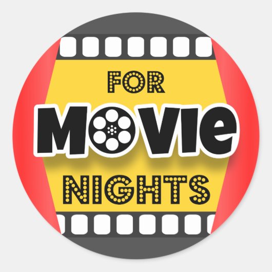 Sticker Rond Pour les soirées cinéma (Devant)
