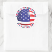 Sticker rond pour longshoreman fier (Sac)