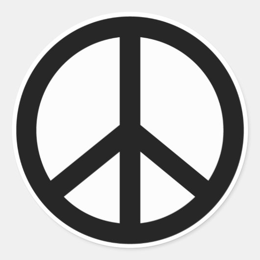 Sticker rond pour panneau de paix rétro (Devant)