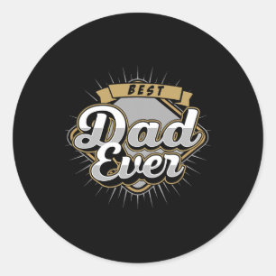 Sticker Rond Pour papa - Fête des pères papa Daddy Drôle cadeau
