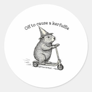 Sticker Rond Pour semer la pagaille Drôles de dictons Weirore F