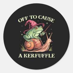 Sticker Rond Pour semer la pagaille Grenouille de sorcier fanta