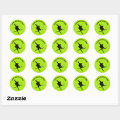 Sticker Rond Pour skers, Skis Trick Graphic Lime Green (Feuille)