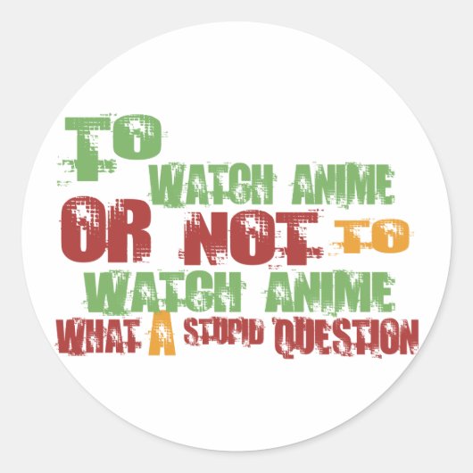 Sticker Rond Pour surveiller Anime (Devant)